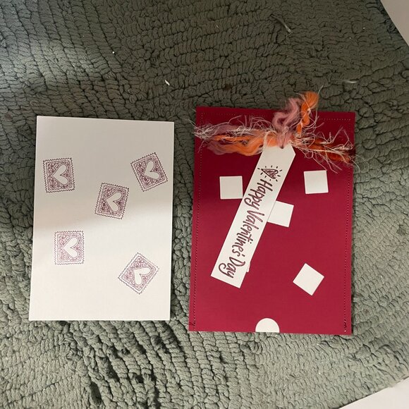 Handcrafted Valentine's Day Card Pull Out 5" x 7" with envelope. BUNDLE ONLY - Picture 2 of 3